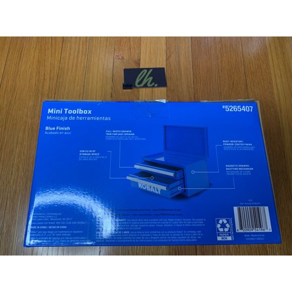 New 25th Anniversary Kobalt Mini Toolbox Blue Two Drawer - Picture 6 of 7
